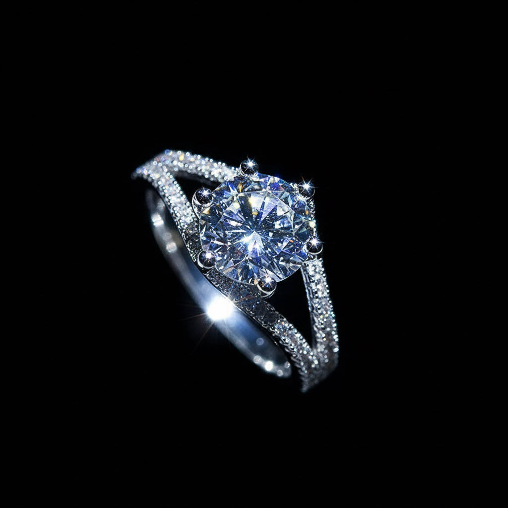 Infinite Love Promise Ring – Sterling Silver with Sparkling Diamond-Style Stones