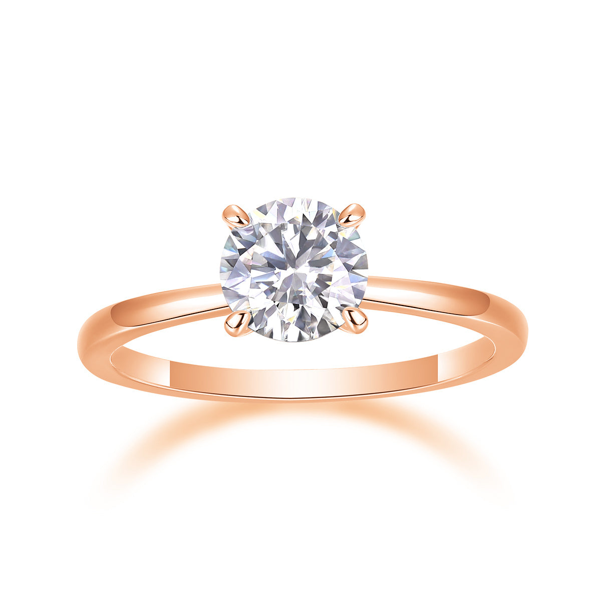 Oath Moissanite Wedding Ring Set – 1 ct / 2 ct Premium Moissanite, Platinum-Plated S925 Silver (Gold & Rose Gold Options)
